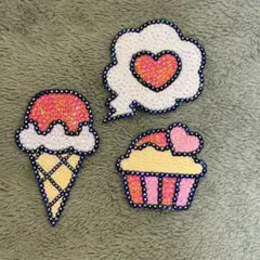 うちわデコ　デコうちわパーツ　レッド系①
