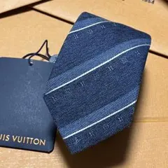 新品❗️箱紙袋セット✨LOUIS VUITTON ヴィトンネクタイ LV 水色