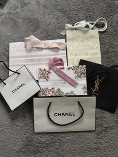 高級ブランド 紙袋セット CHANEL DIOR YSL