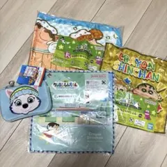 パウパトロールミニポーチ　しんちゃんタオル　新品