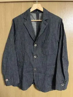 45rpm ストライプコットンテーラードジャケット