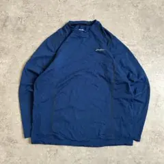 Eddie Bauer フリース素材 プリントロゴ 薄め ロンT XL アメカジ
