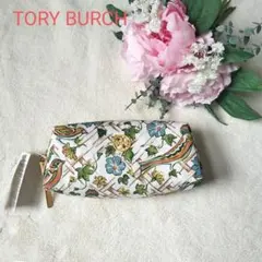 【未使用品☆】TORY BURCH トリーバーチ ポーチ 花柄 鳥のサムネイル