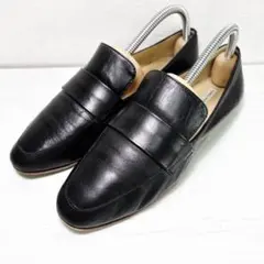FABIO RUSCONI 36.5 レザー フラットローファー ブラックのサムネイル