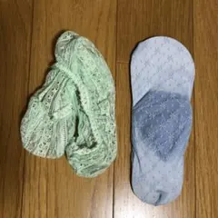 フットカバーレース☆ミントグリーン・ライトブルー 2足セット