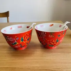 新品　カルディ　台湾　どんぶり　3点 カルディ】台湾フェア どんぶりとれんげセット 3点 - メルカリ