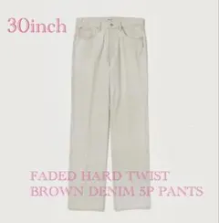 FADED HARD TWIST BROWN DENIM 5P PANTSのサムネイル