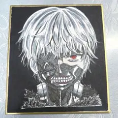 色紙イラスト 手描きイラスト 東京喰種 金木研 コピック ペン画