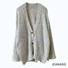 JEANASIS ネップニットカーディガン ロング丈 ゆったりのサムネイル