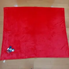 ミッキーマウス 赤いフリースブランケット