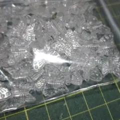 蝶々 クリア ビーズ 100個セット