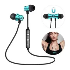 新品　人気　Bluetooth　イヤホンワイヤレス　水色　ブルーのサムネイル