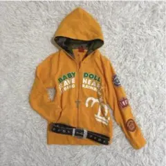 00s Y2K BABY DOLL ワッペン　ロゴ　ジップアップパーカー　海外のサムネイル