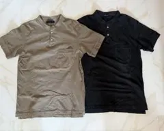 オリーブ ブラック 半袖 Tシャツ 2枚セットのサムネイル