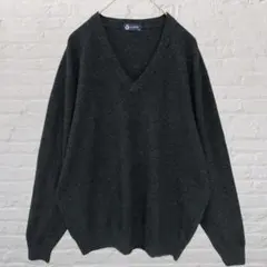j.crew レトロ Vネック ニット ラグラン風 トラッド アイビー グレー系のサムネイル