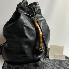【人気】グッチ バンブー オールレザー リュックサック バックパック 本革のサムネイル