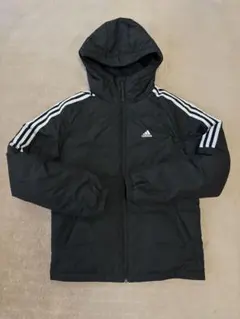 【美品】adidas ブラック ダウンコート　ジュニアM