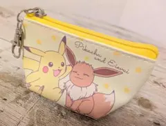 【未使用】ピカチュウ イーブイ ミニポーチ カラビナ付き 小物入れ コインケース