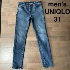メンズ　デニム　ジーンズ　ジーパン　ユニクロ　ブルー　31 ストレッチ