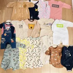70ロンパース　15点　まとめ売り　EDWI ベビー　キッズ　セット　秋冬