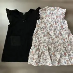 ユニクロ　PAUL & JOEティアードワンピース　GIRLS120 2枚セット
