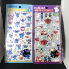 正規品　ボンボンドロップシール　ディズニー　スティッチ　ベイマックス