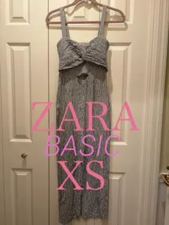 【匿名送料込】ZARA BASIC ストライプオールインワン XSサイズ