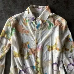 極美品　MURRAL 抽象水彩模様 長袖シャツ
