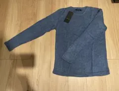 新品タグ付き 青 ニット 長袖 トップス