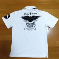 【美品‼️】VANSON✕COOK JEANS ポロシャツ ホワイト　サイズ3のサムネイル