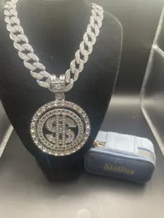 【ドルマーク ブリンブリン】高品質キューバンネックレス シルバー マイアミ○