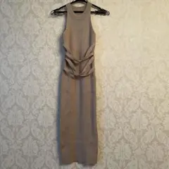 Dazy ベージュ ノースリーブ ロングワンピース S