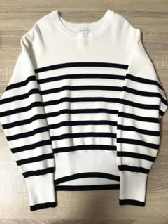 【最終価格】グリーンレーベルリラクシング　冷感ボーダーニット