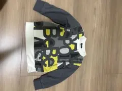 Bebe グレー/ホワイト/イエロー グラフィックトレーナー 100