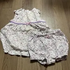 組曲　花柄トップスとショートパンツ(ブルマ)セットのサムネイル
