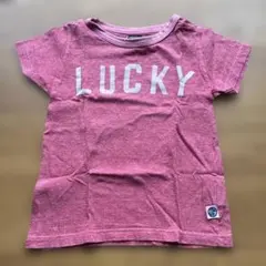 RUGGED WORKS LUCKY ロゴTシャツ 120 ピンク キッズのサムネイル