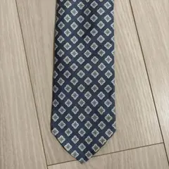 BEAMS ネイビー 幾何学模様 ネクタイ