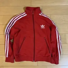 adidas 赤 ジャージ 3本ライン キッズ 140センチ