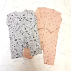 【美品】西松屋 ベビーカバーオール 2枚セット