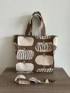 小さめエコバッグ➕キーホルダー　ハンドメイド