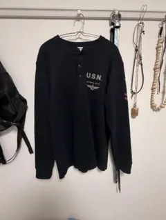 【AVIREX】アヴィレックス U.S.N. ロンT 2XL ネイビー