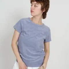 セレクトモカ　ベーシックパイルTシャツ　グレイッシュブルー　Mのサムネイル