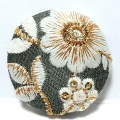 インド刺繍　№3126　カーキゴールド　㊳ミリ