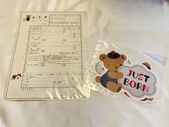 出生届2枚、ニューボーンフォトステッカー