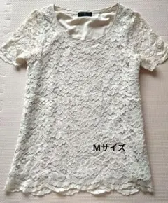 【値下げしました】INED レース半袖トップス Mサイズ