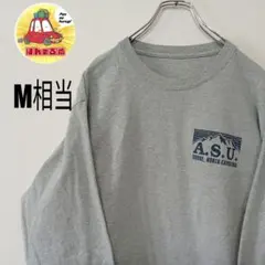 USA古着 ロングTシャツM相当　グレー