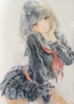 も*こ様 原画 クリスマス 手描き イラスト アナログ オリジナル 美少女