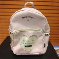 MILK TEDDY ハート型リュック ピンク