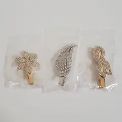 3点セット❣ヘアクリップ ヘアアクセサリー 髪留め エレガント シンプル　可愛い