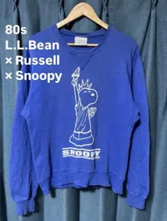 【希少】 80s L.L.Bean Russell Snoopy スウェット